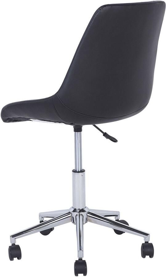Beliani Bureaustoel Draaibaar MARIBEL Kunstleer Zwart