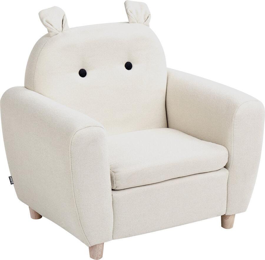 Beliani MARIBO Kinderfauteuil Off-white Linnen