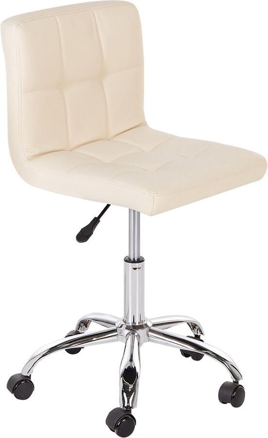 Beliani Bureaustoel Draaibaar MARION Kunstleer Beige