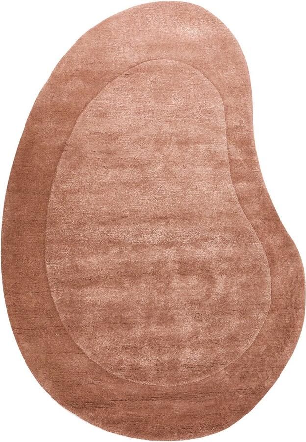 Beliani MASSO Vloerkleed Goudbruin 160 x 230 Viscose