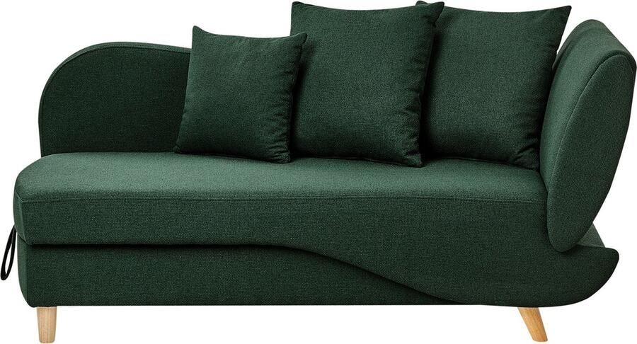 Beliani MERI II Chaise longue Groen Rechterzijde Polyester