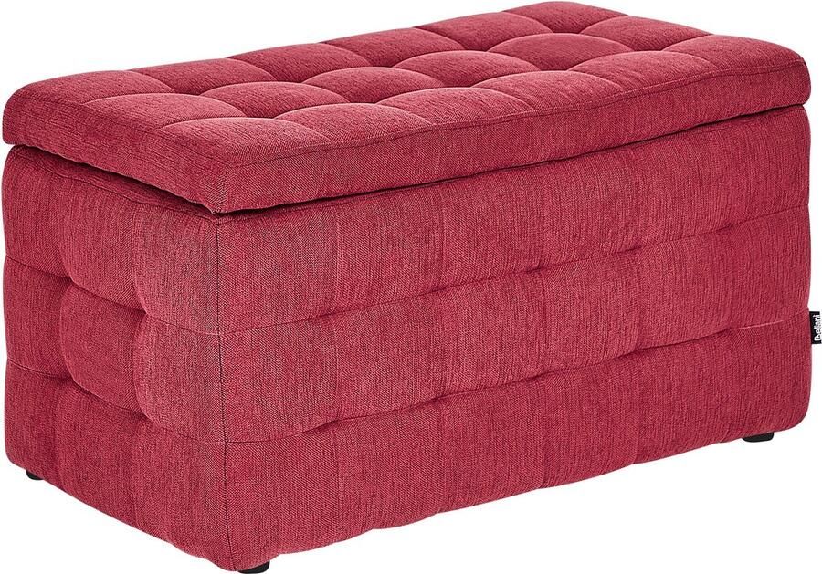 Beliani MICHIGAN Ottomaan-Rood-Polyester