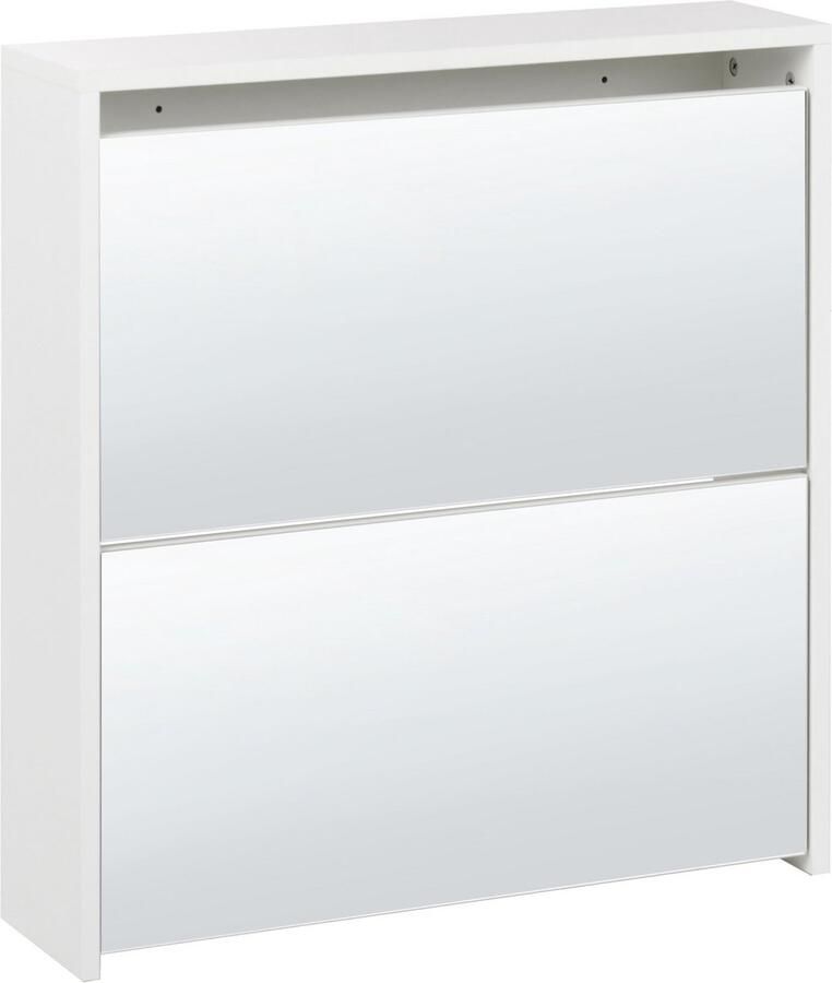 Beliani Schoenenkast MIDFIELD Spiegelend zilver