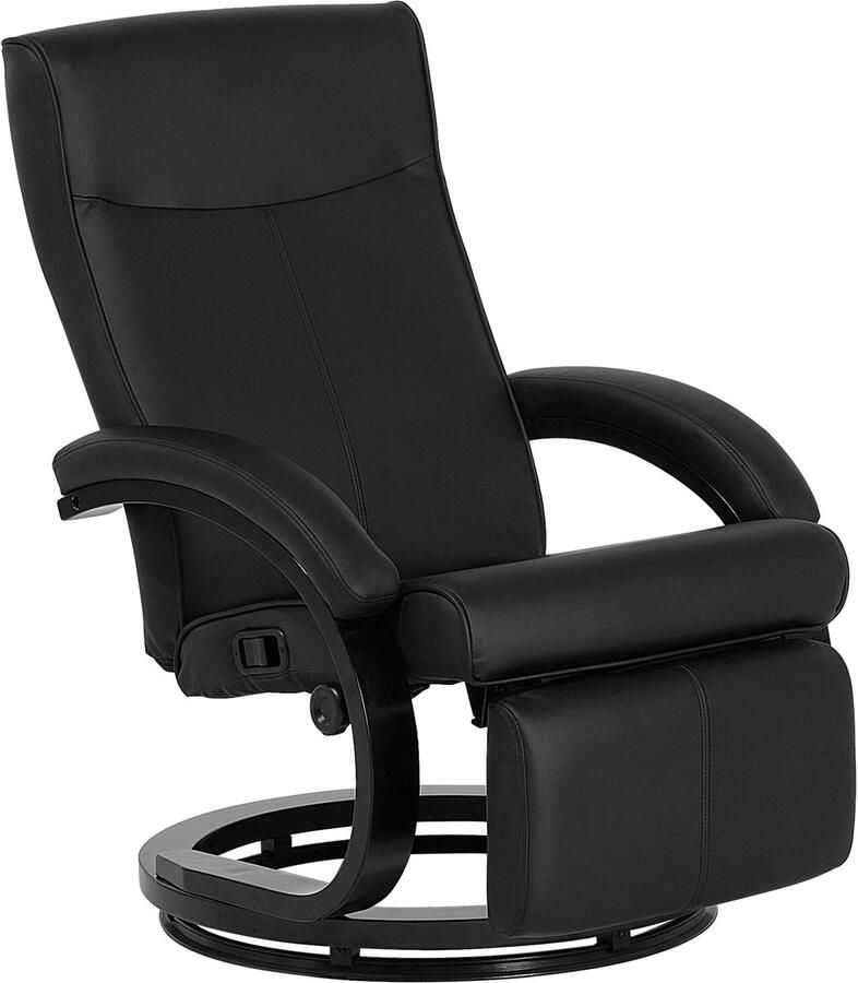 Beliani MIGHT TV-fauteuil Zwart Kunstleer - Foto 2