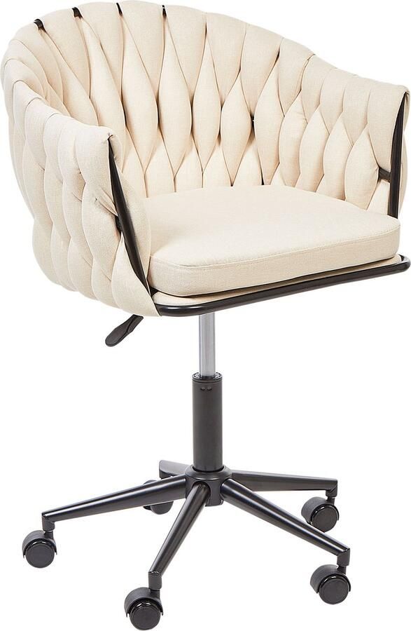 Beliani MILAN Bureaustoel Beige Polyester