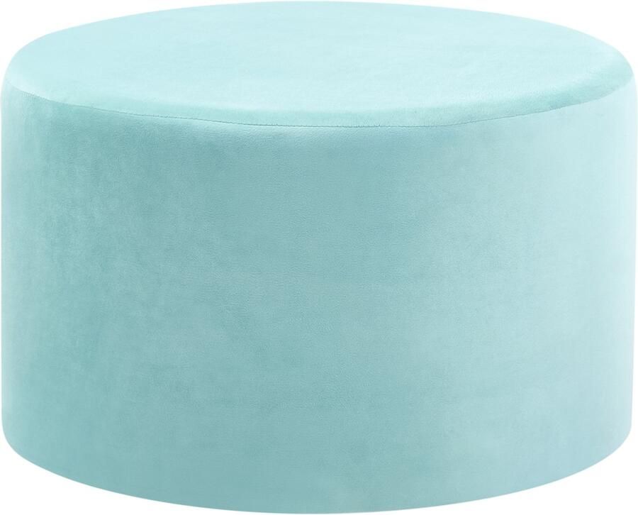 Beliani Poef MILLEN Fluweel Mintgroen 61 cm 61 cm 36 cm - Foto 3