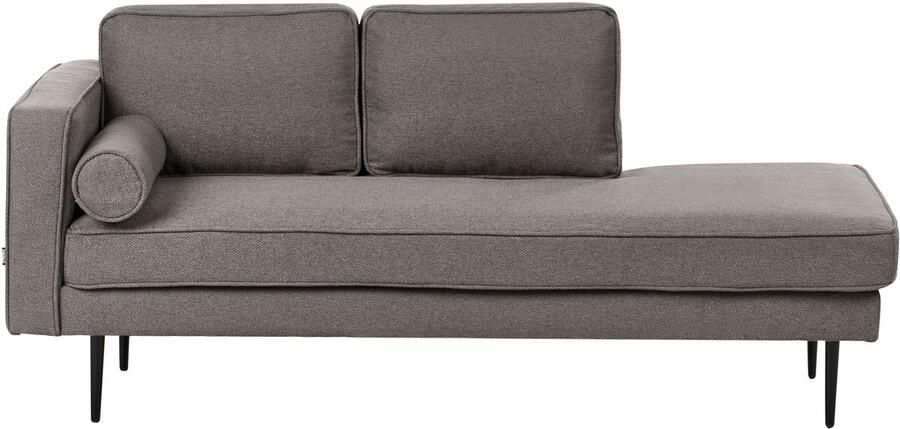 Beliani MIRAMAS Chaise longue Bruin Linkszijdig Polyester
