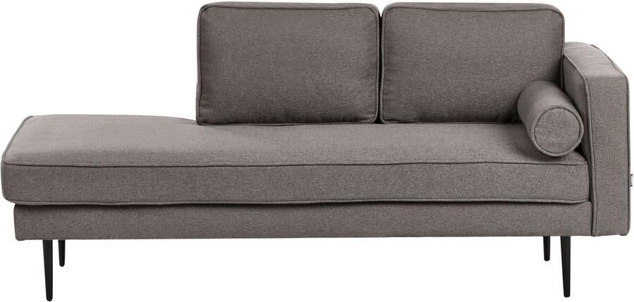 Beliani MIRAMAS Chaise longue Bruin Rechterzijde Polyester