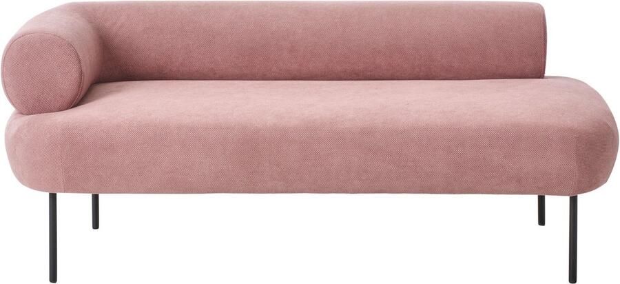 Beliani MIRMANDE Chaise longue Roze Linkszijdig Polyester