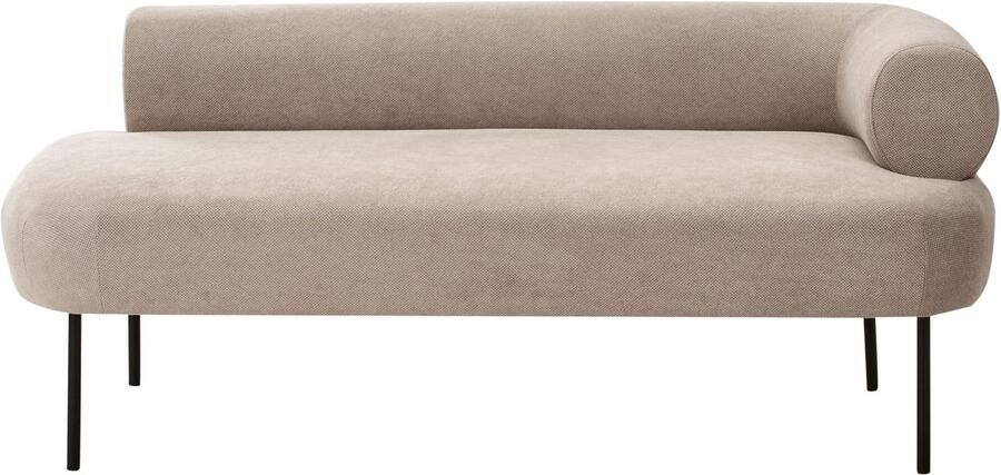Beliani MIRMANDE Chaise longue Taupe Rechtszijdig Polyester