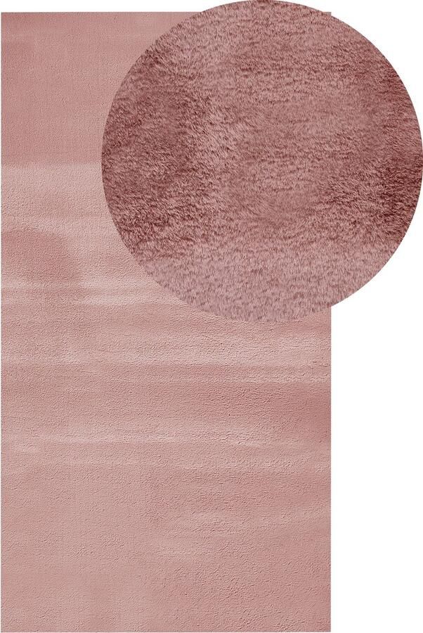 Beliani MIRPUR Shaggy vloerkleed Roze 80 x 150 cm Polyester