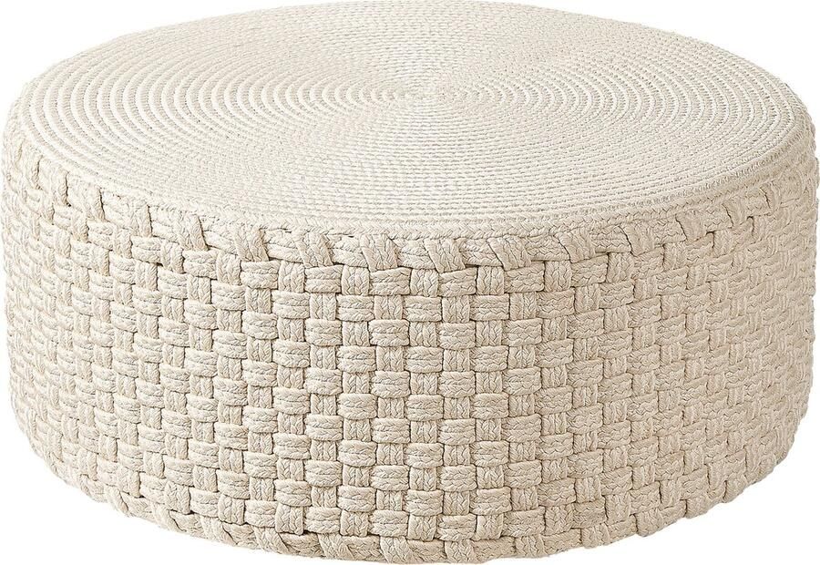 Beliani MITHI Buitenpoef Lichtbeige Synthetisch materiaal