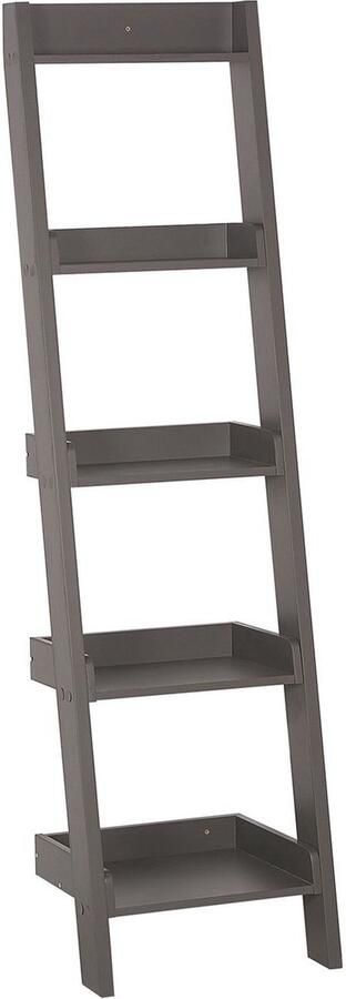 Beliani Boekenkast met 5 planken MOBILE DUO 166 cm Grijs