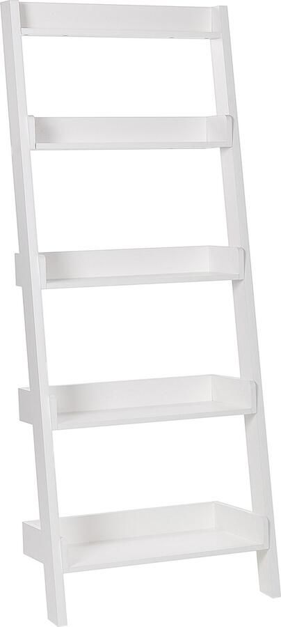 Beliani Boekenkast met 5 planken MOBILE TRIO 166 cm Wit - Foto 2