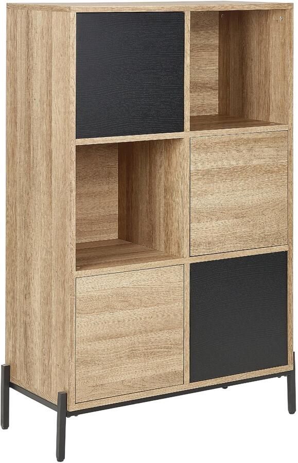 Beliani MOINES Boekenkast Lichte houtkleur MDF