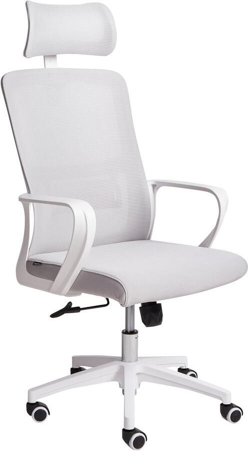 Beliani MONARCH Bureaustoel Lichtgrijs Stof