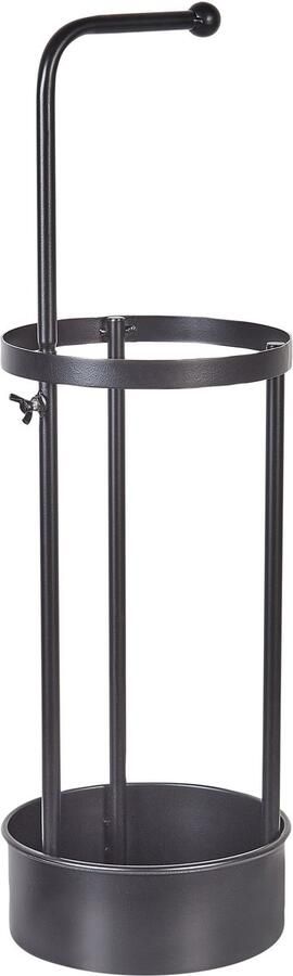 Beliani MONNAIE Paraplubak Zwart Metaal