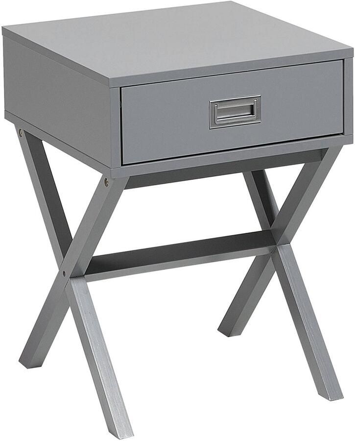 Beliani Monroe Bijzettafel Grijs Verlijmd hout Verlijmd hout 40x40x55
