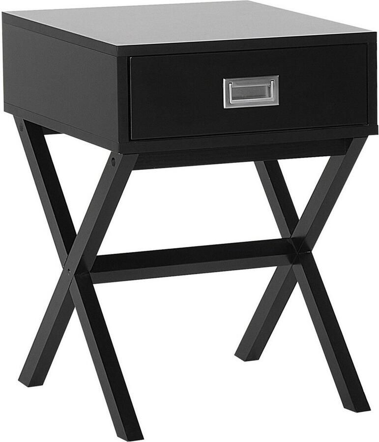 Beliani Nachtkastje met 1 lade MONROE Zwart