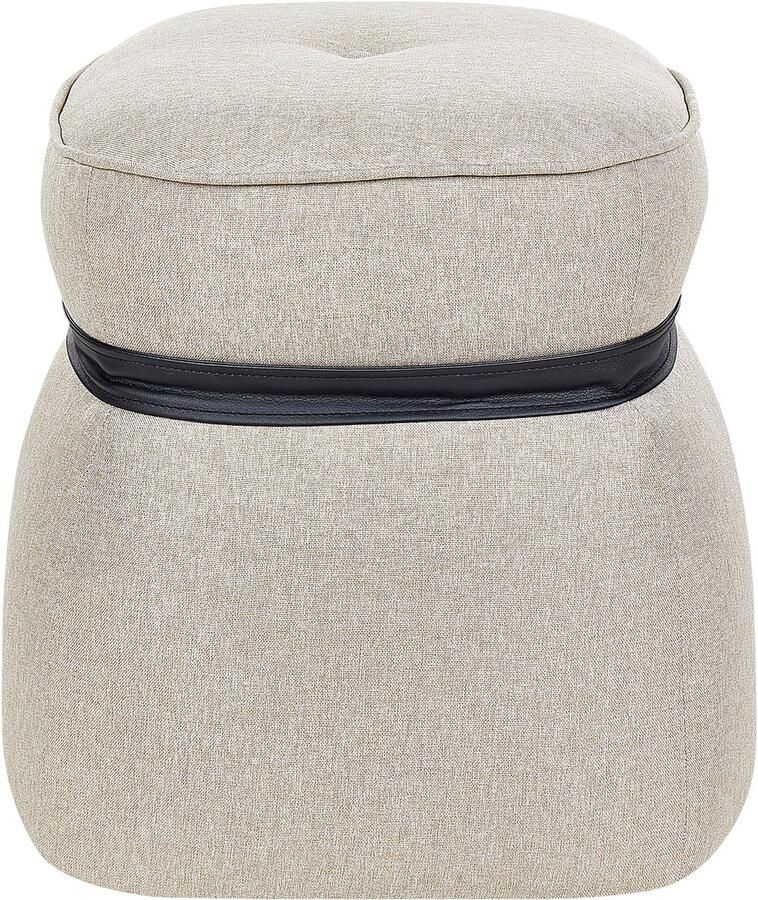 Beliani MONTEREY Poef Beige Linnen