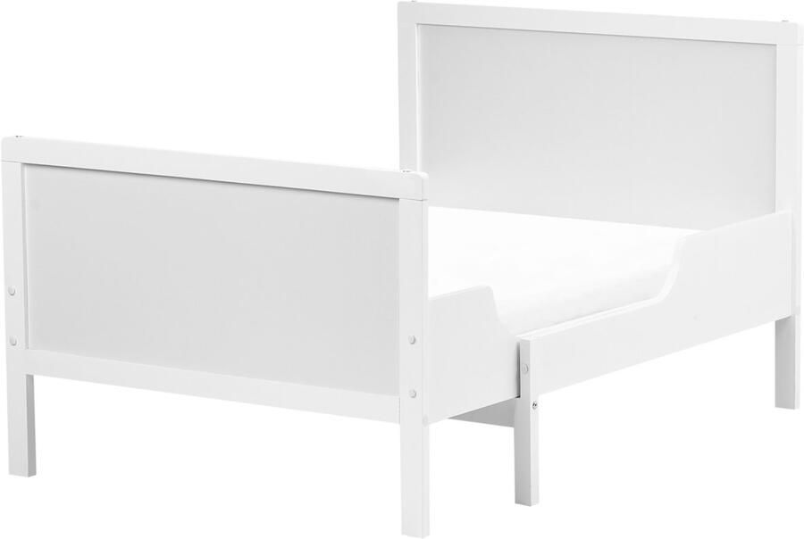 Beliani Uitschuifbaar kinderbed Dennenhout MONTIGNY 90 x 200 cm Wit