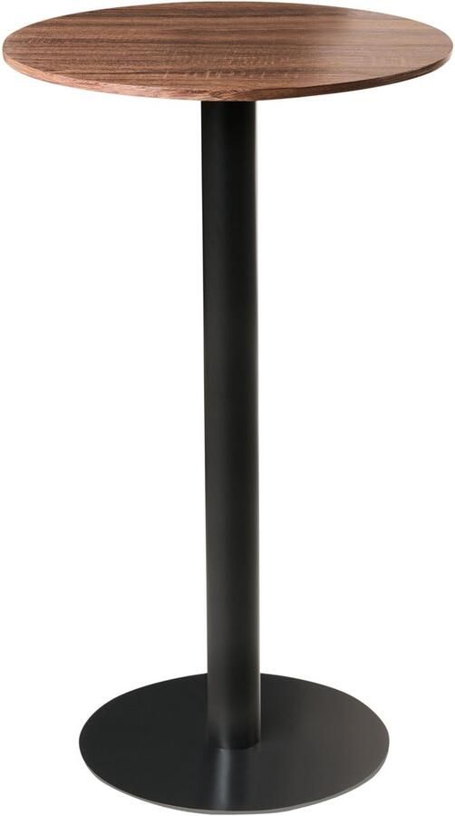 Beliani MORELLA Statafel Donkerbruin Zwart 60 cm MDF