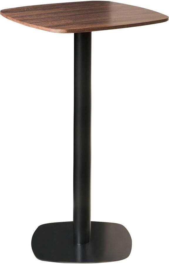 Beliani MORELLA Statafel Donkerbruin Zwart 60 x 60 cm MDF