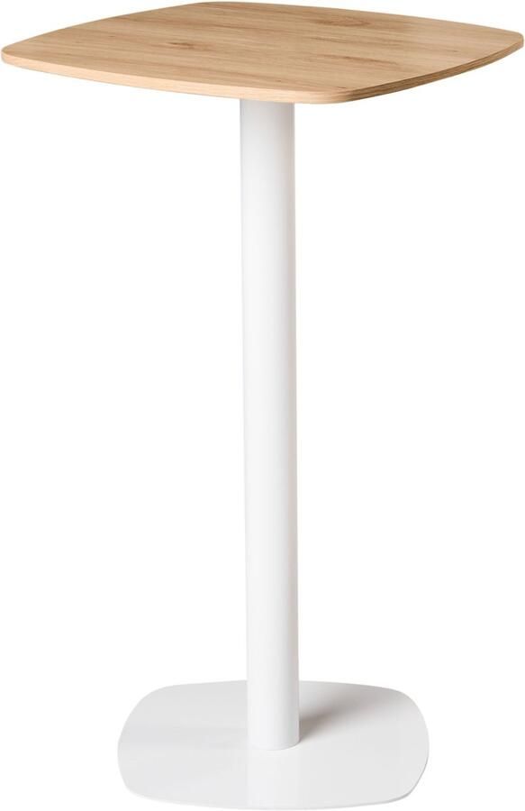 Beliani MORELLA Statafel Lichtbruin Wit 60 x 60 cm MDF