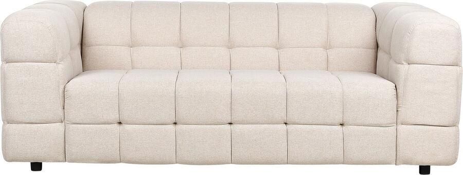 Beliani MULLOLA Driezitsbank Beige Polyester