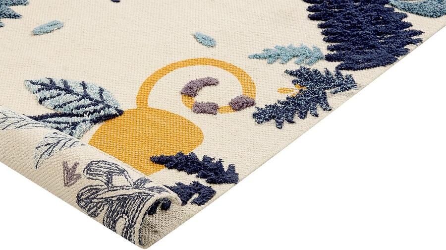 Beliani Vloerkleed katoen meerkleurig 80 x 150 cm NAIBOS