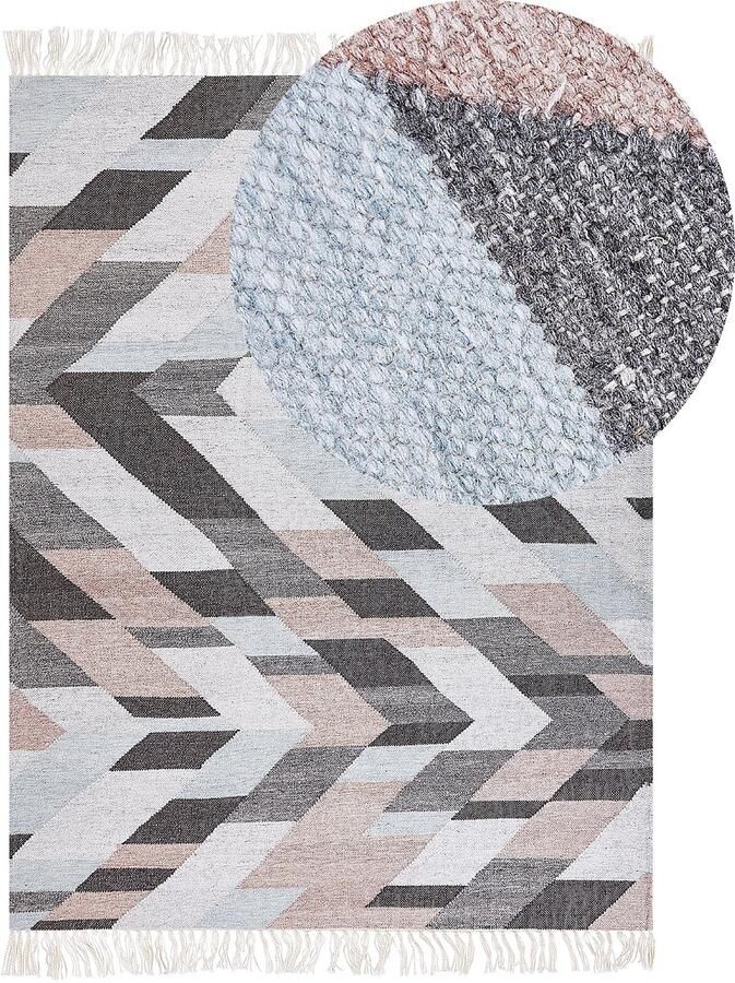 Beliani NAKKAS Jute vloerkleed Multicolor 140 x 200 cm Jute