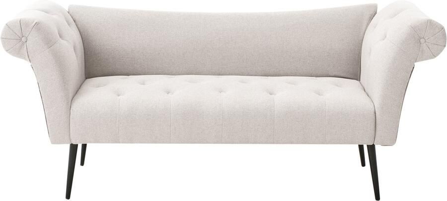 Beliani NANTILLY Chaise longue Lichtbeige Stof