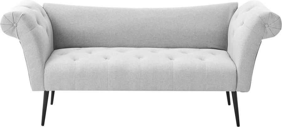 Beliani NANTILLY Chaise longue Lichtgrijs Stof