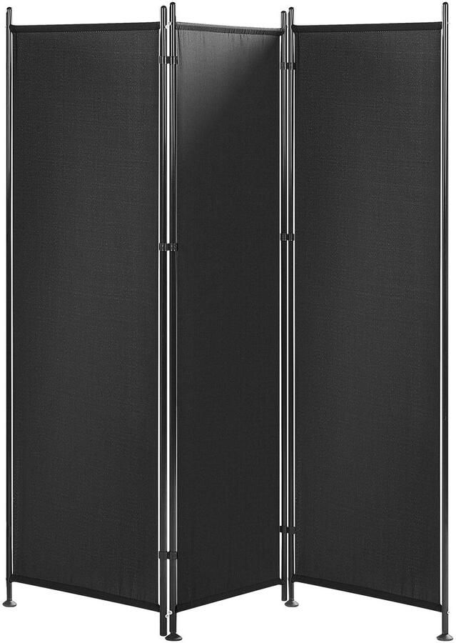 Beliani Roomdivider met 3 panelen NARNI Zwart 161 cm 170 cm