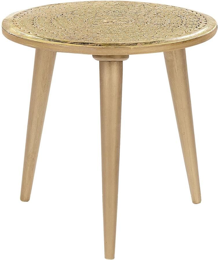 Beliani NARRA Bijzettafel set Goud Mangohout - Foto 2