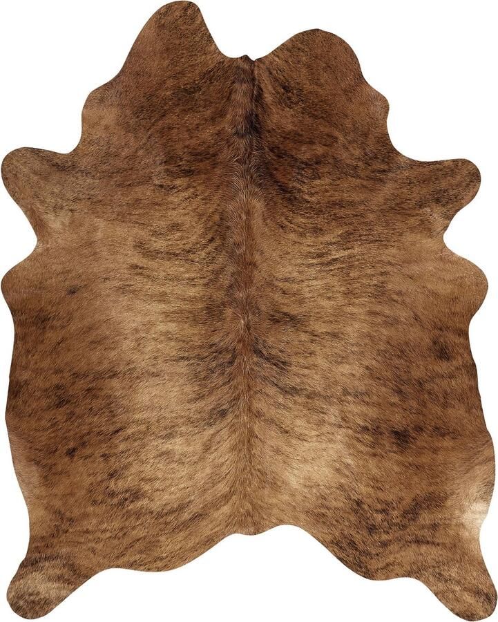 Beliani NASQU Leer vloerkleed Lichtbruin 2-3 mÂ² Koeienhuid leer