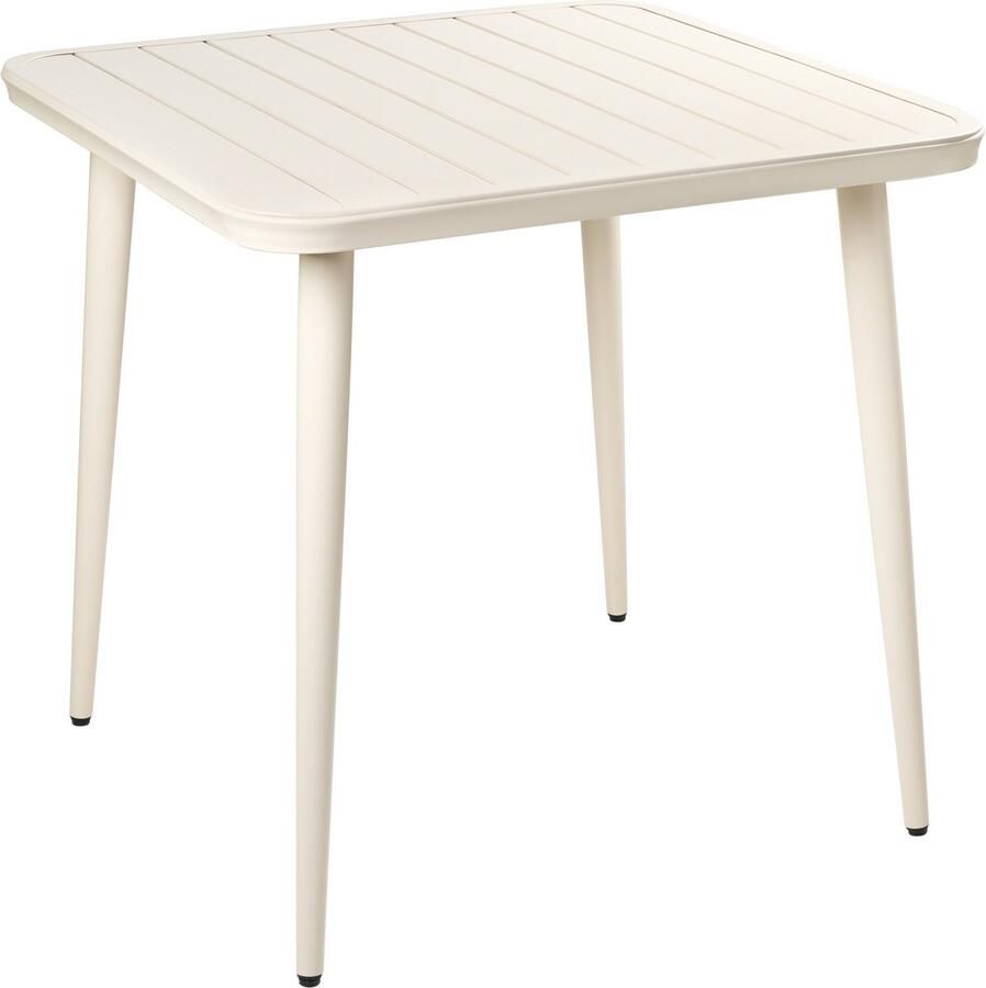 Beliani NATURNO Tuintafel Lichtbeige Aluminium