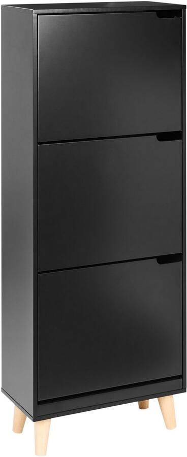 Beliani NEIKA Schoenenkast Zwart MDF