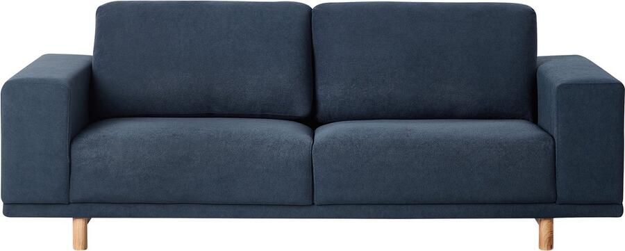 Beliani NIVALA Driezitsbank Donkerblauw Polyester