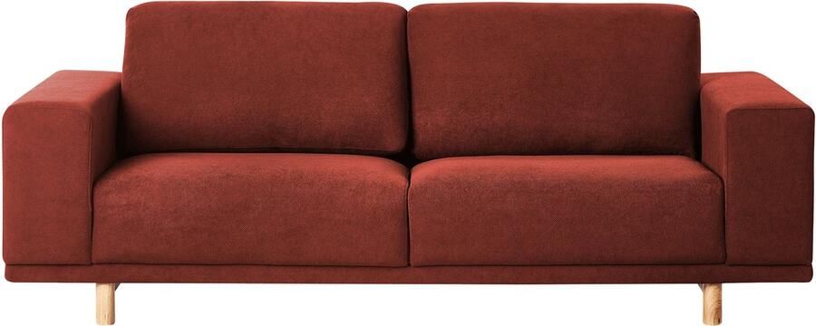 Beliani NIVALA Driezitsbank Rood Polyester