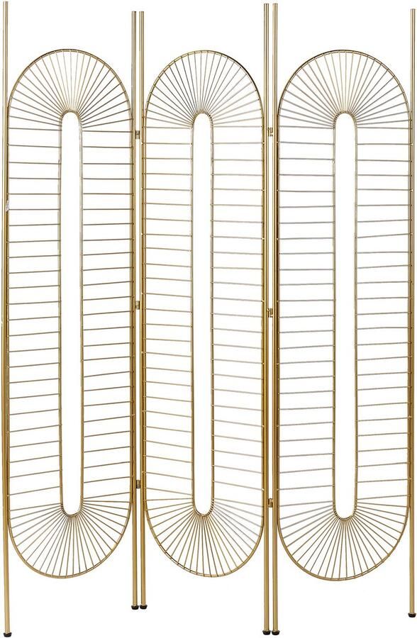 Beliani Roomdivider met 3 panelen NOALE Goud 135 cm 170 cm