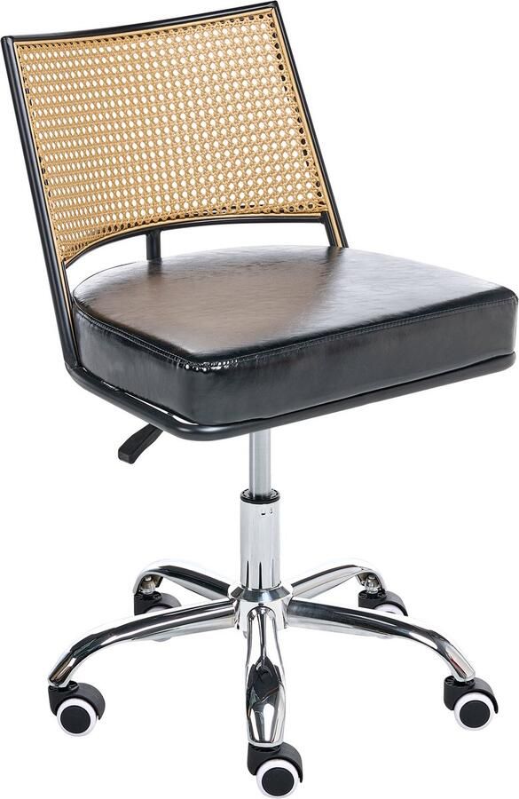 Beliani NOME Bureaustoel Zwart Kunstleer