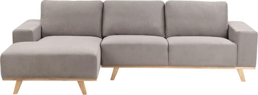 Beliani NORA Hoekbank Taupe Rechtszijdig Polyester