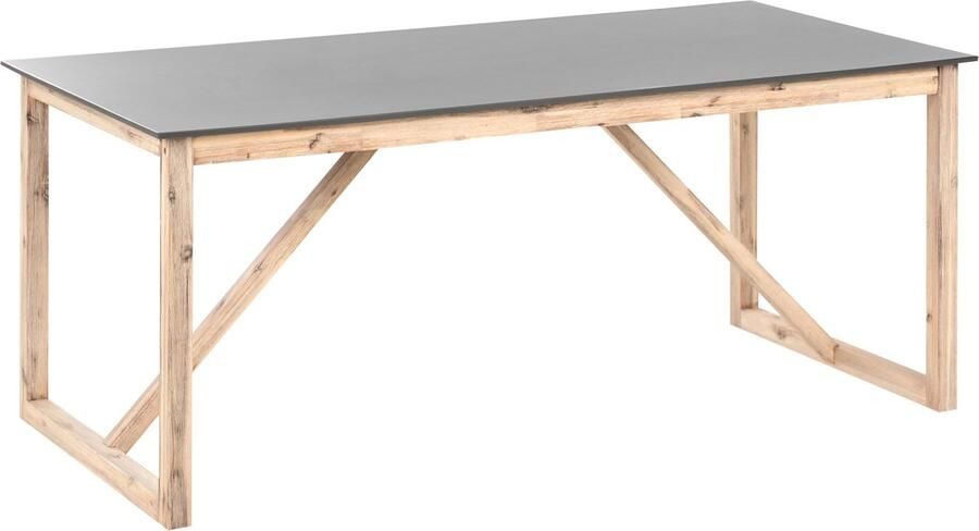 Beliani Tuin eettafel NOTTERI 180 cm 90 cm Beton Grijs