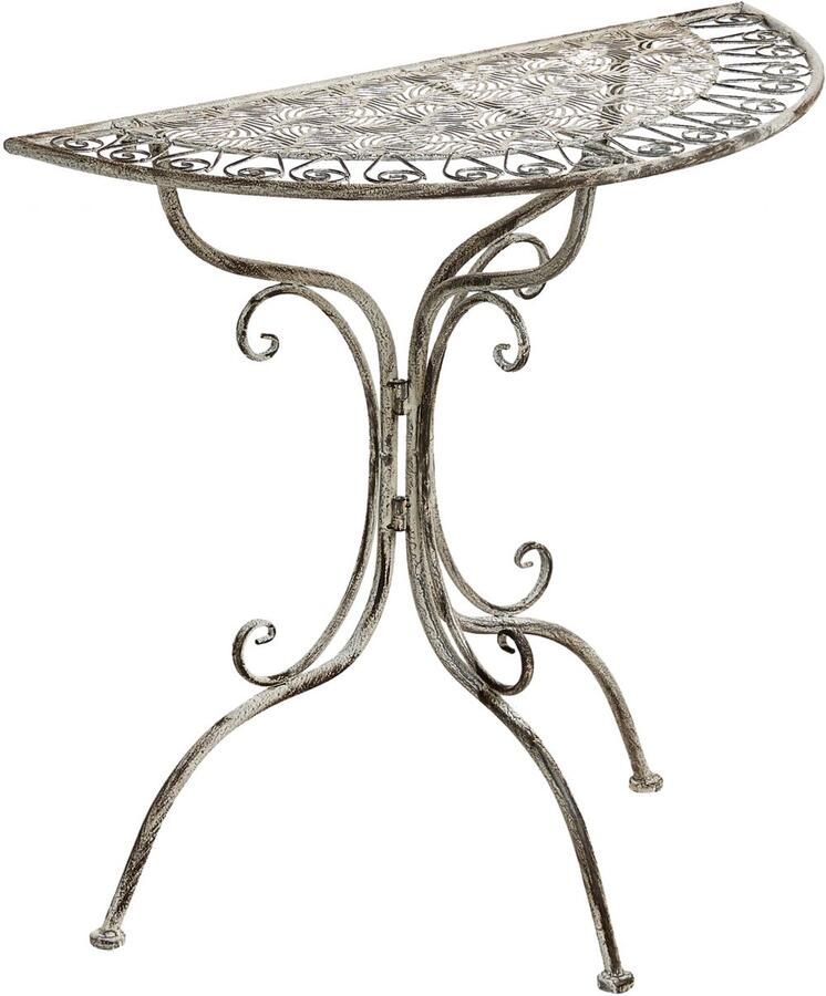 Beliani NURRA Tuintafel Grijs IJzer