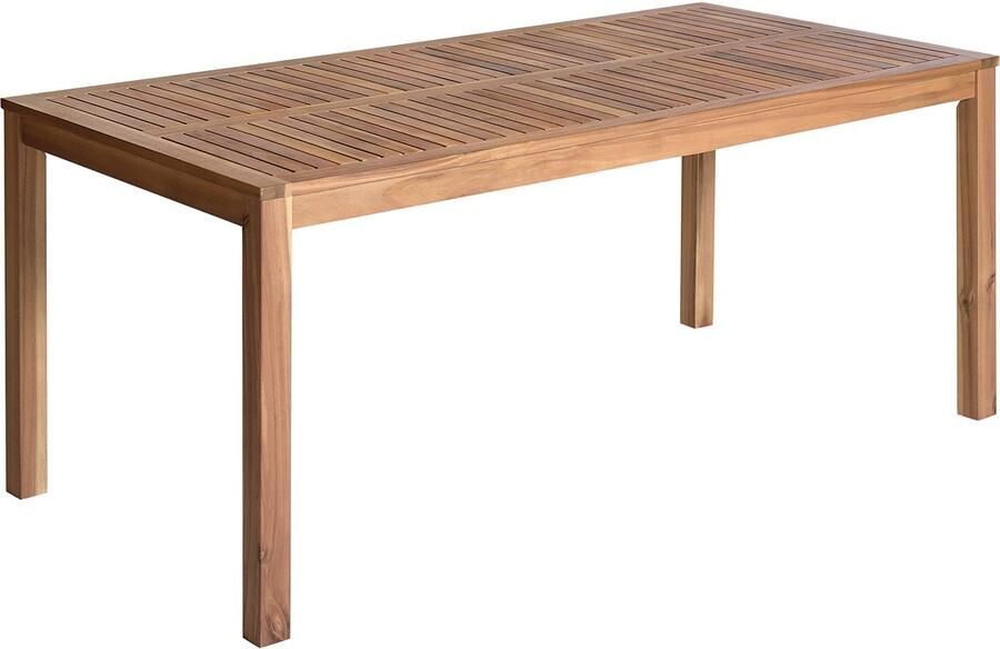 Beliani OMBRIANO Tuintafel Lichtbruin 180 x 90 cm Acaciahout