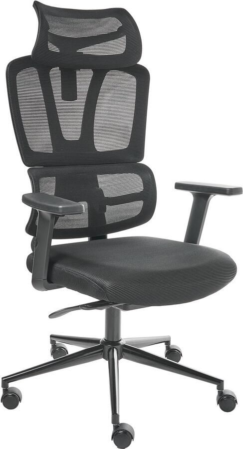 Beliani OMEGA Bureaustoel Zwart Mesh