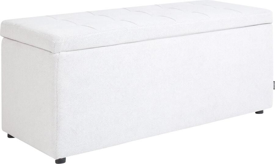 Beliani OREM Hocker Gebroken wit Polyester