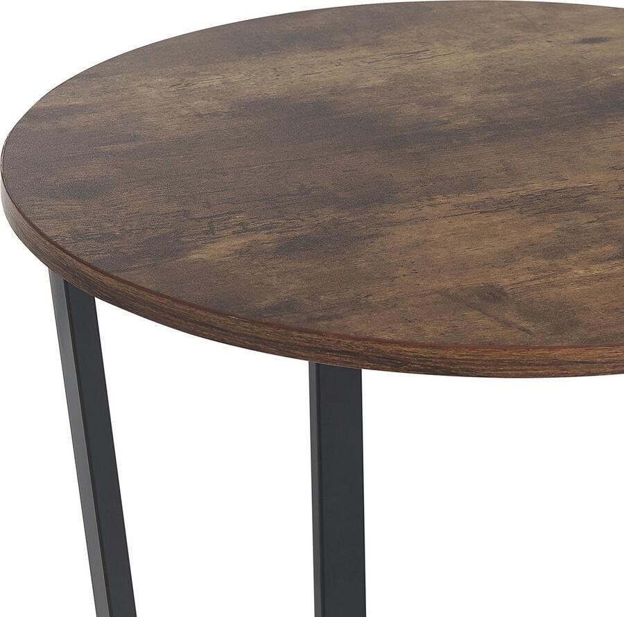 Beliani ORICK Bijzettafel Donkere houtkleur MDF - Foto 2