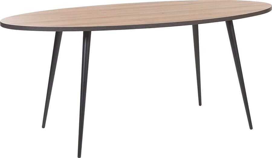 Beliani Eettafel OTTAWA Lichtbruin 180 cm 90 cm
